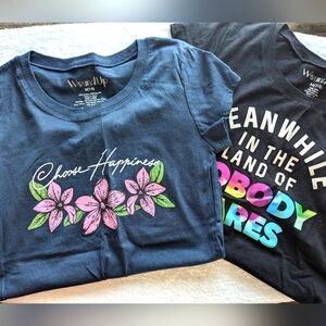 2 EUC Jrs Print Shirt Sleeve T-Shirts